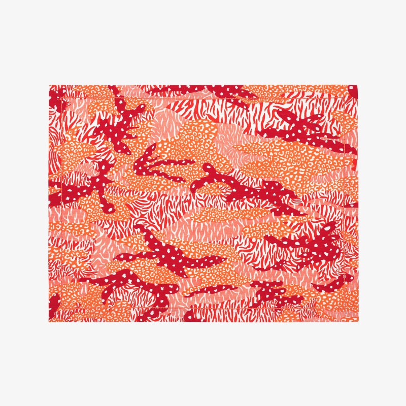 Safomasi Safari placemat 35 x 45cm set of 2 / Orange camo