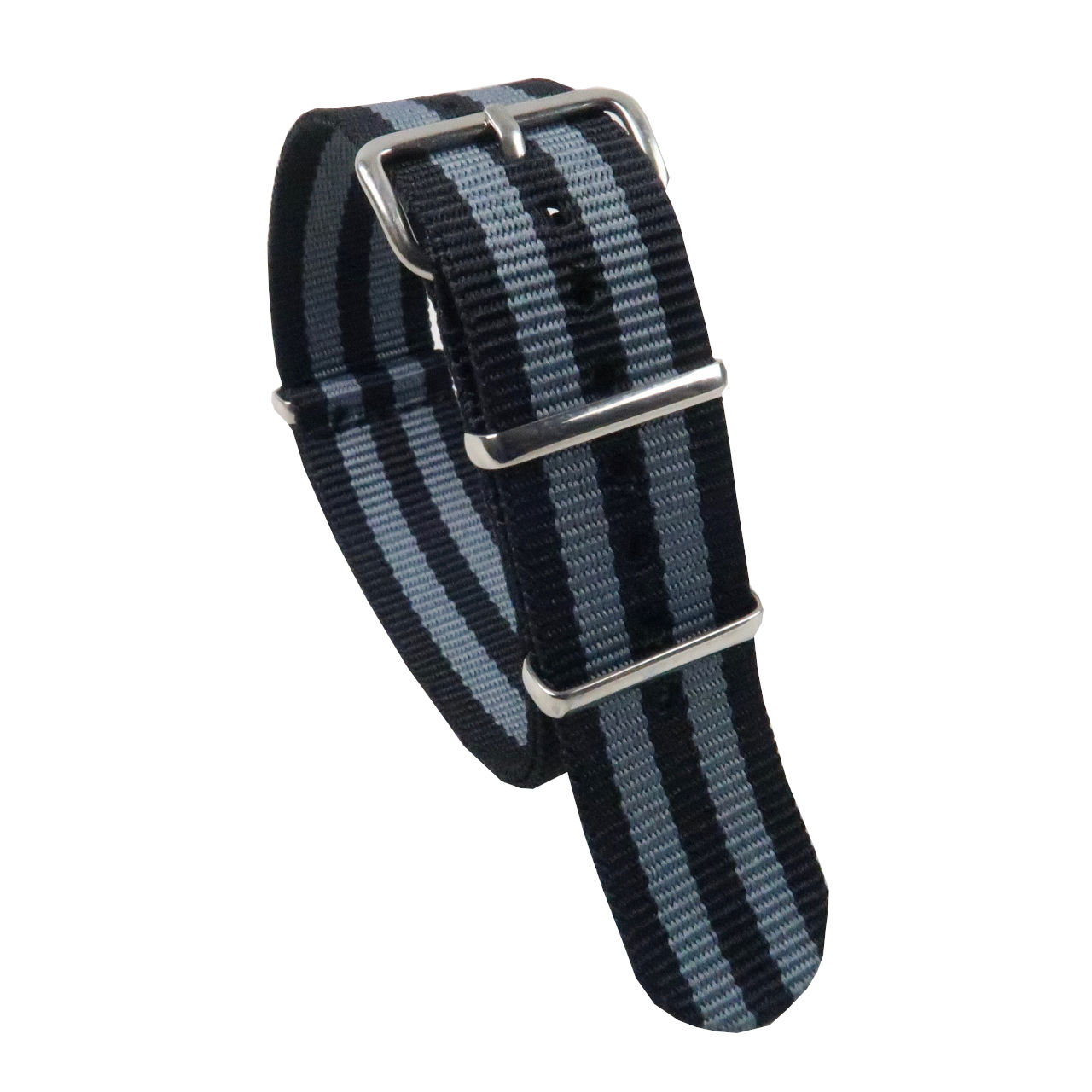 Black/Grey Nato Style Watch Strap   