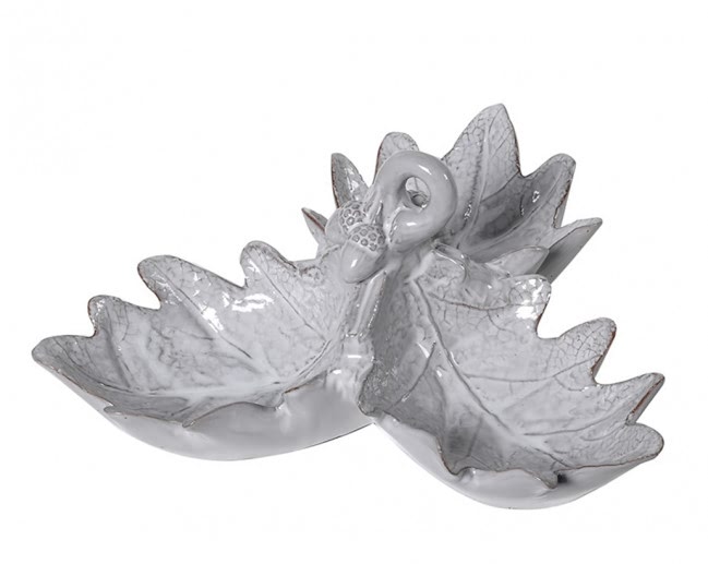 Grey Oak Leaf Dish