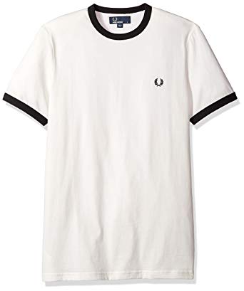 Fred Perry Ringer T-shirt - Snow White / Navy