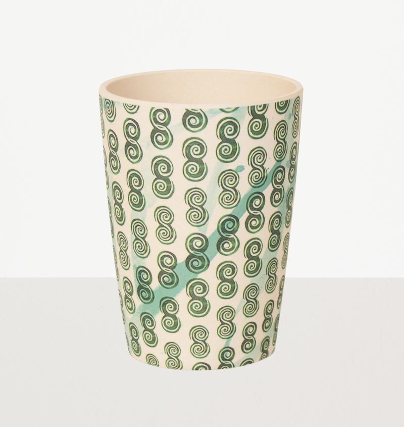 Urban Nature Culture Green White Tadpole Bamboo Tumbler