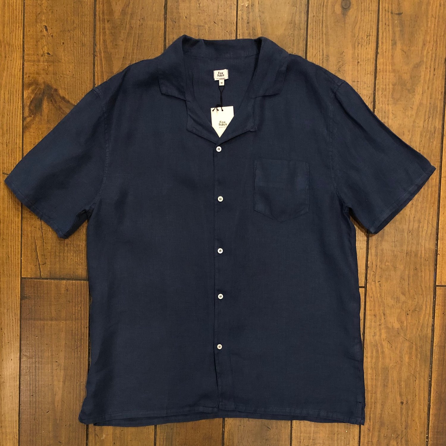 Fox Haus Gardenia Baja Blue Linen Shirt