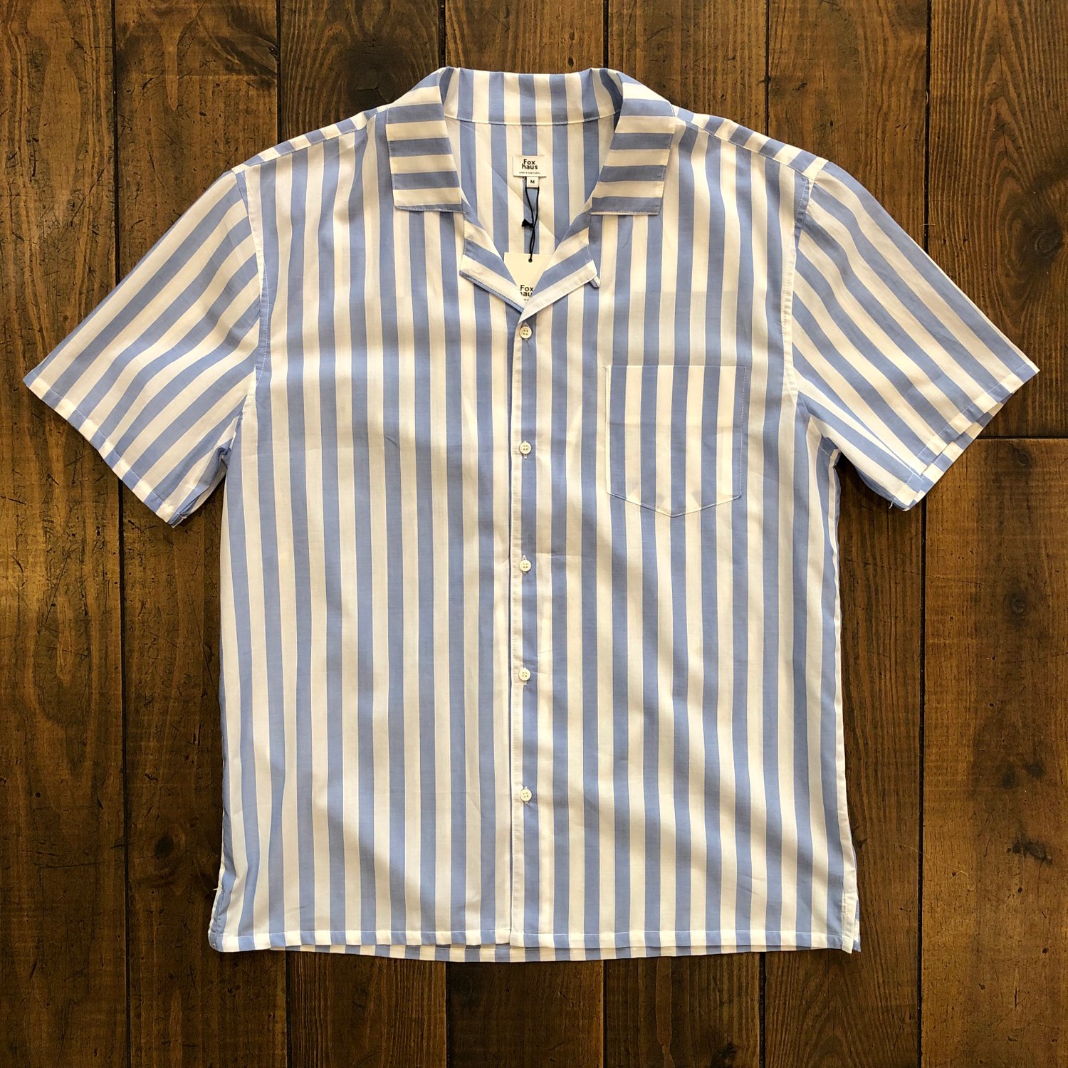 Fox Haus Ammonia Stripes Cotton Hawaiian Shirt