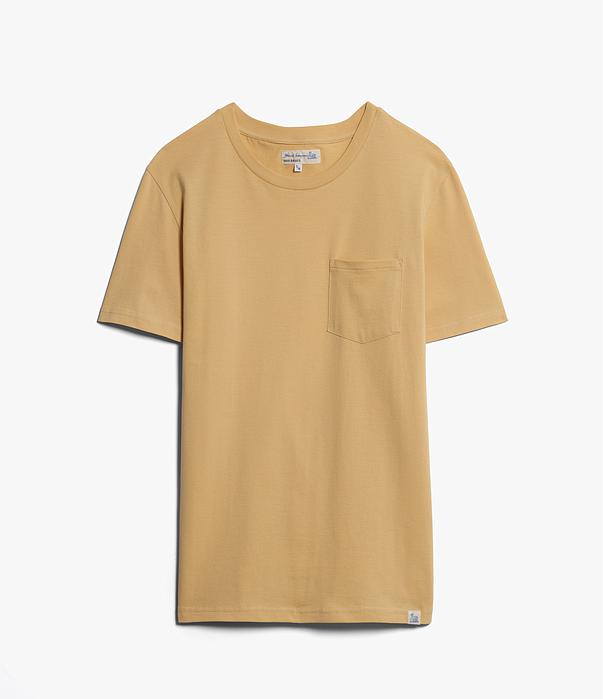 Merz b. Schwanen Merz B Schwanen Yellow Cotton Pocket T Shirt