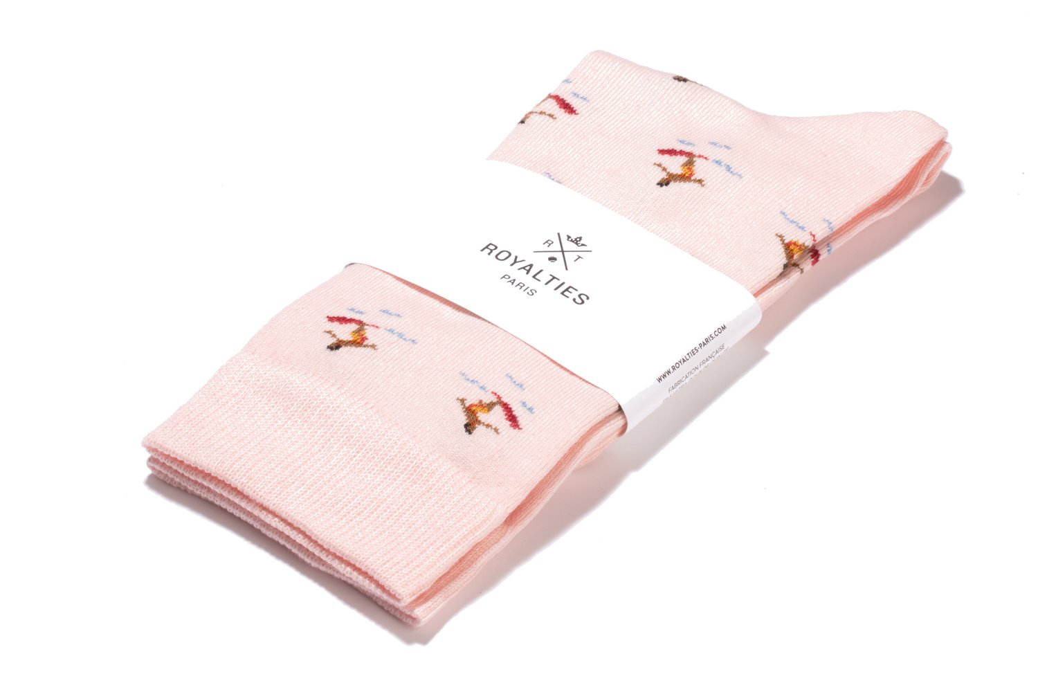Royalties 40-45 Size Pink Cotton Kelly Socks