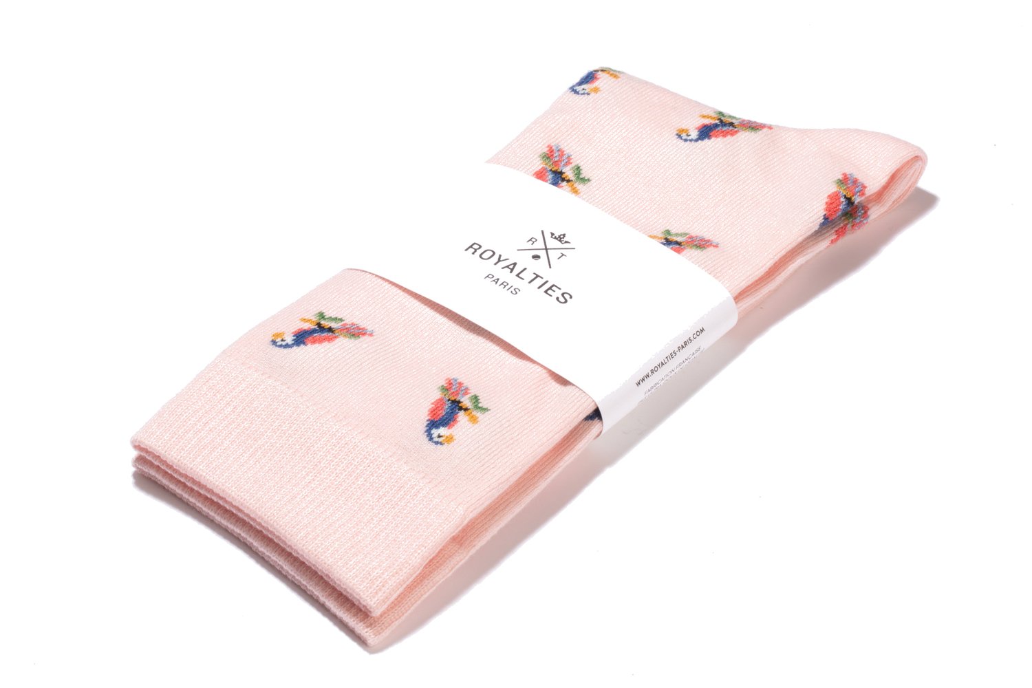 Royalties 40-45 Size Pink Cotton Paradise Socks