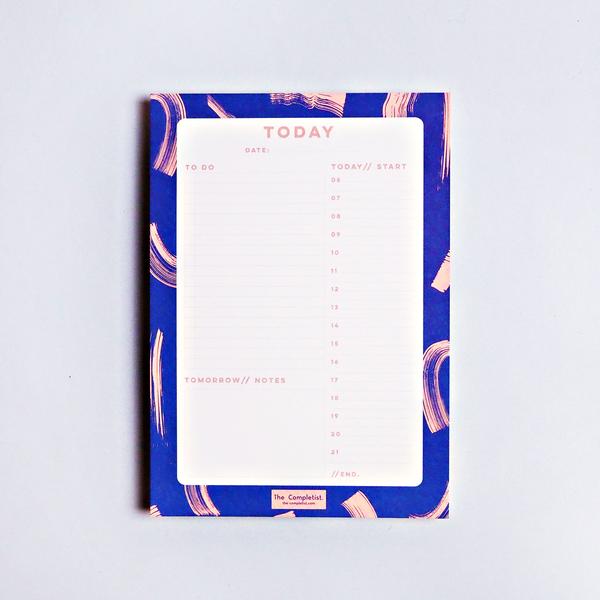 The Completist Blue Shadow Brush Daily Planner Pad