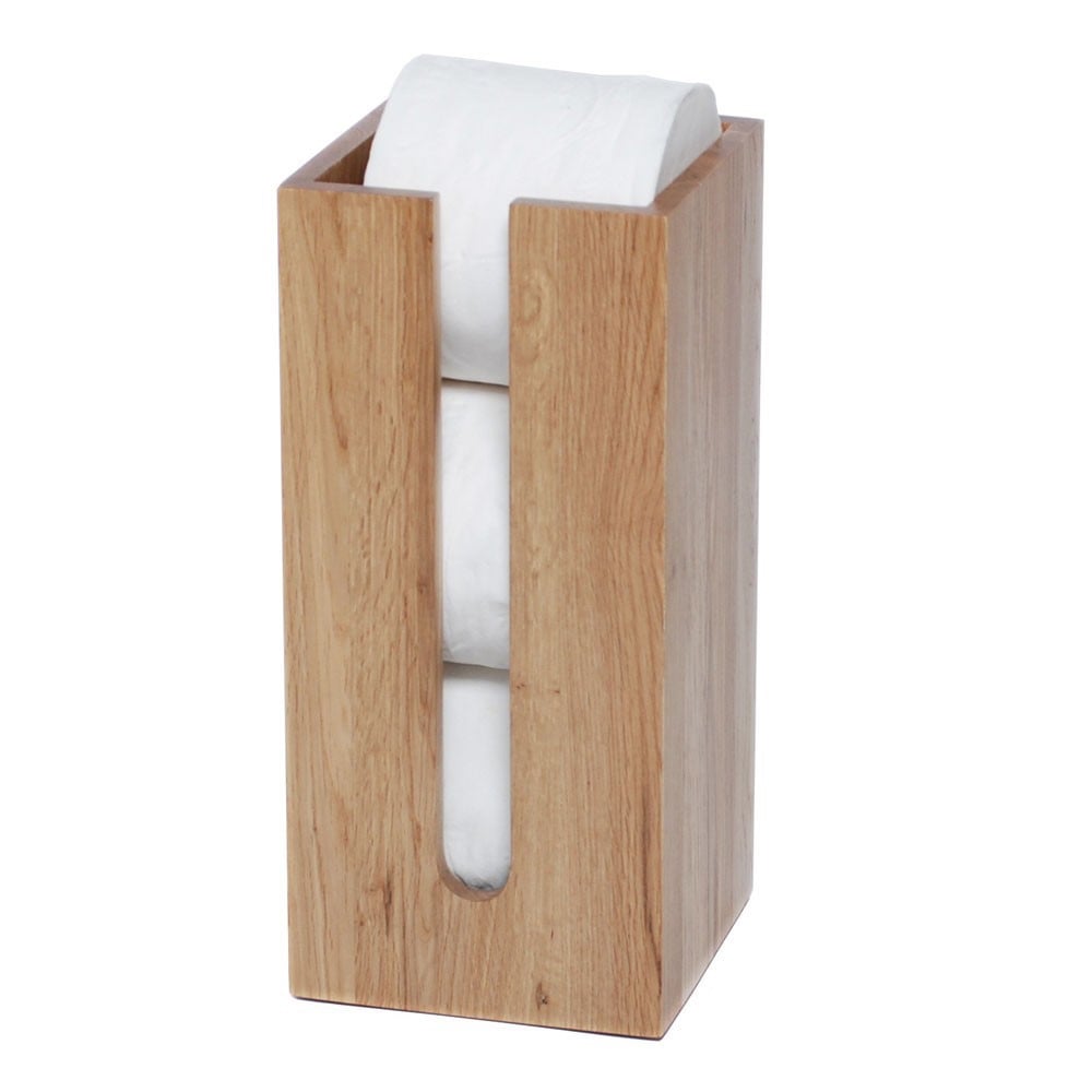 Wireworks Natural Oak Mezza Box Toilet Roll Holder