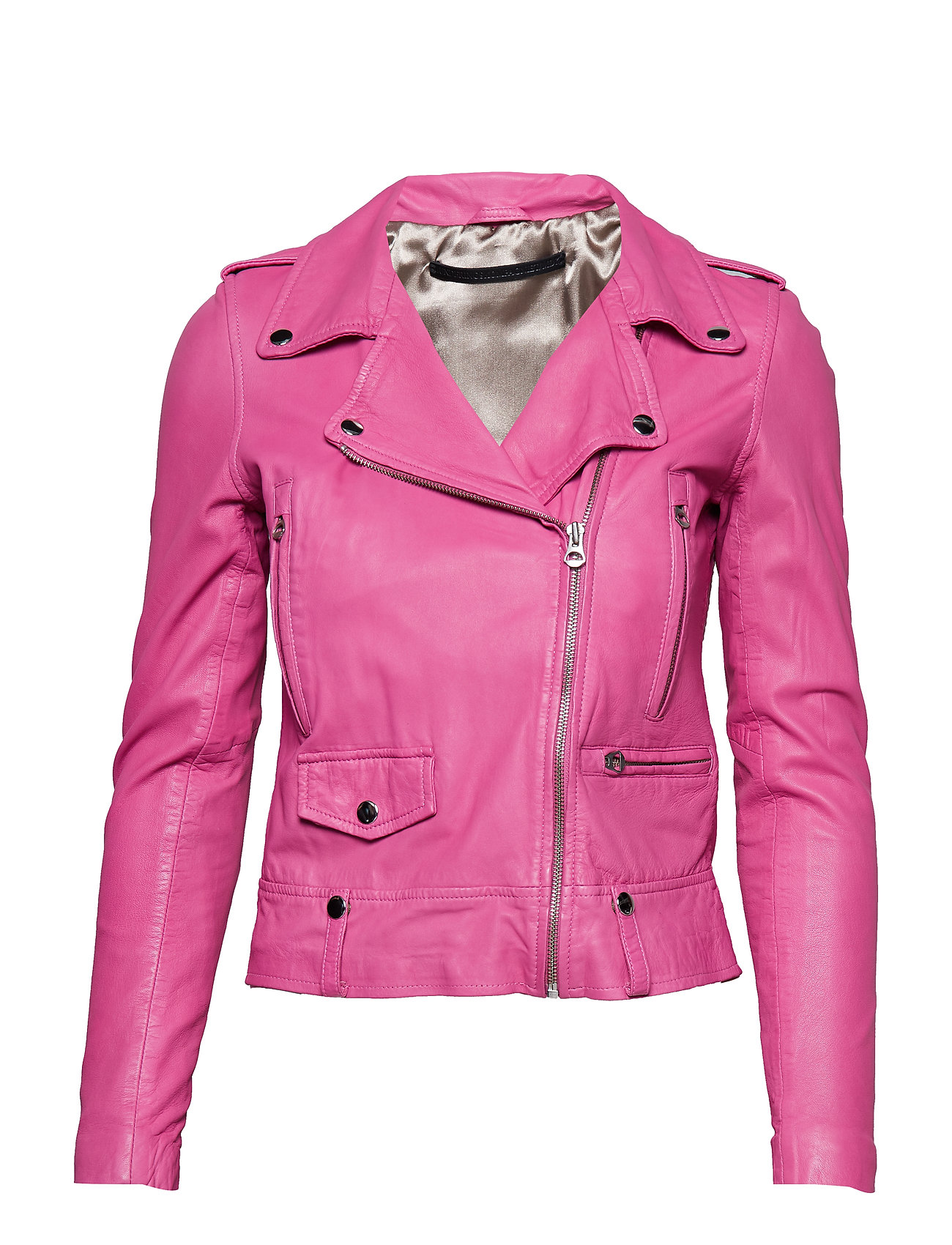 MDK Seattle Thin Leather Jacket in Magenta