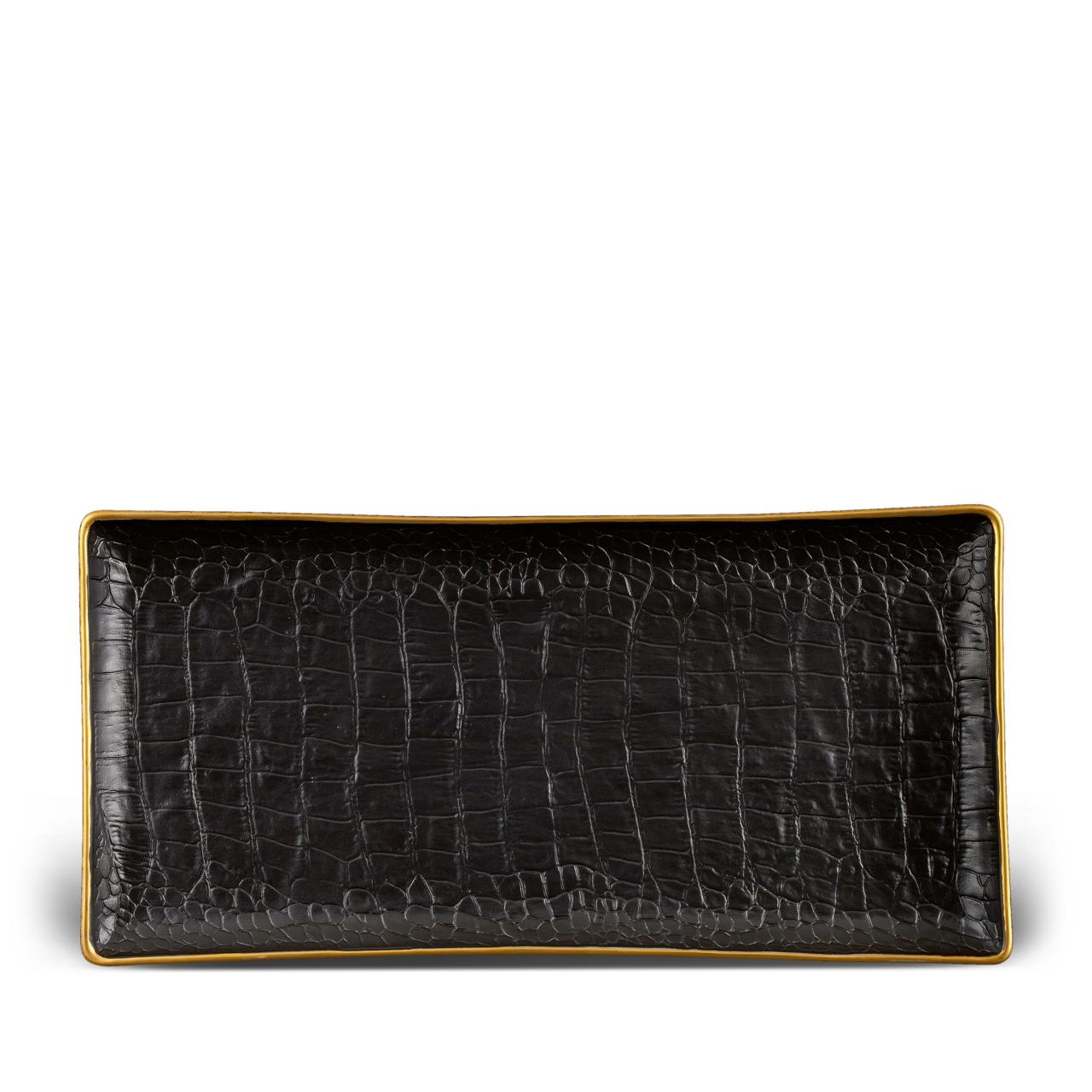 L'Objet Medium Rectangular Crocodile Tray