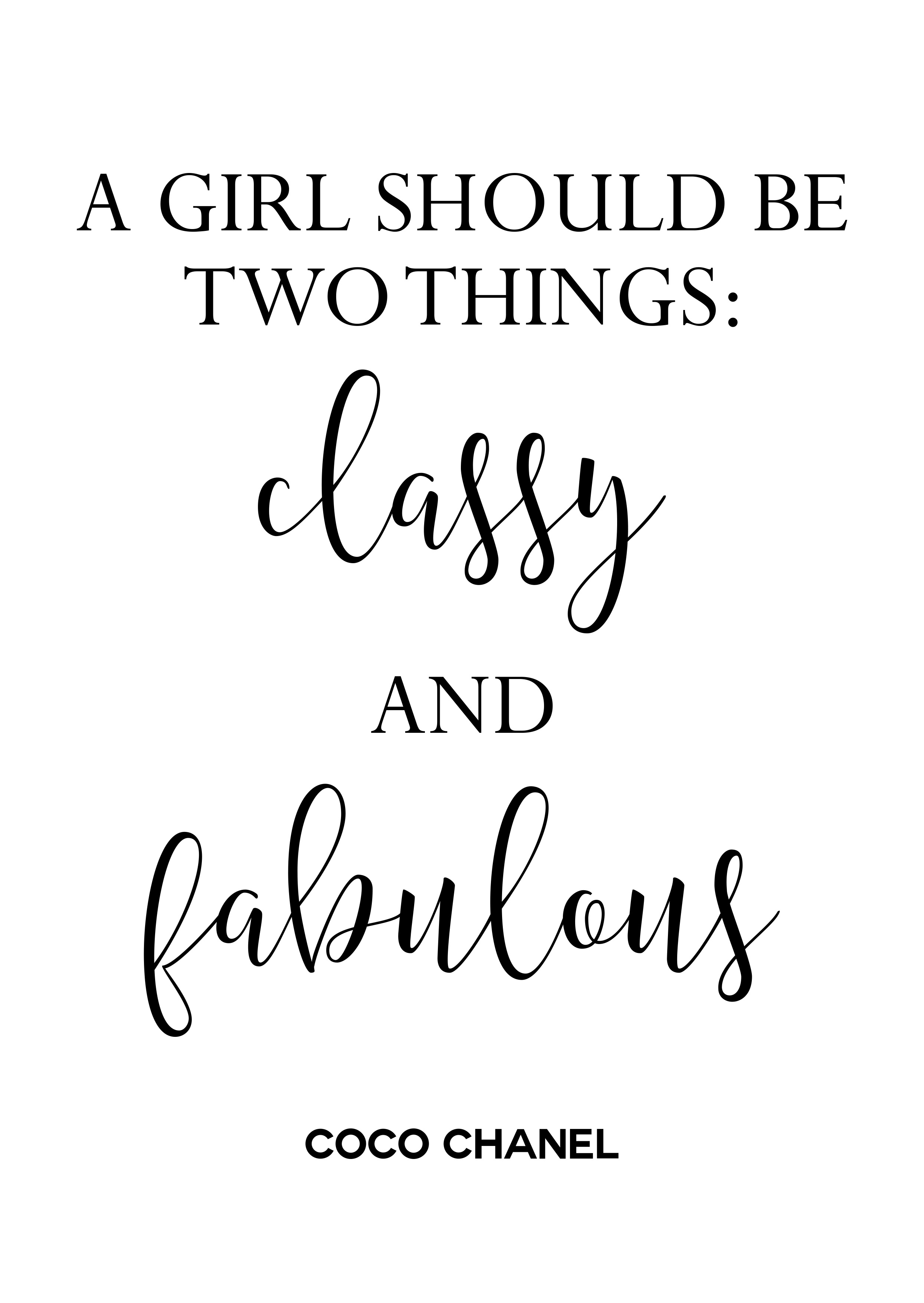 Temple and Co A Girl Should Be Classy and Fabulous A4 Print