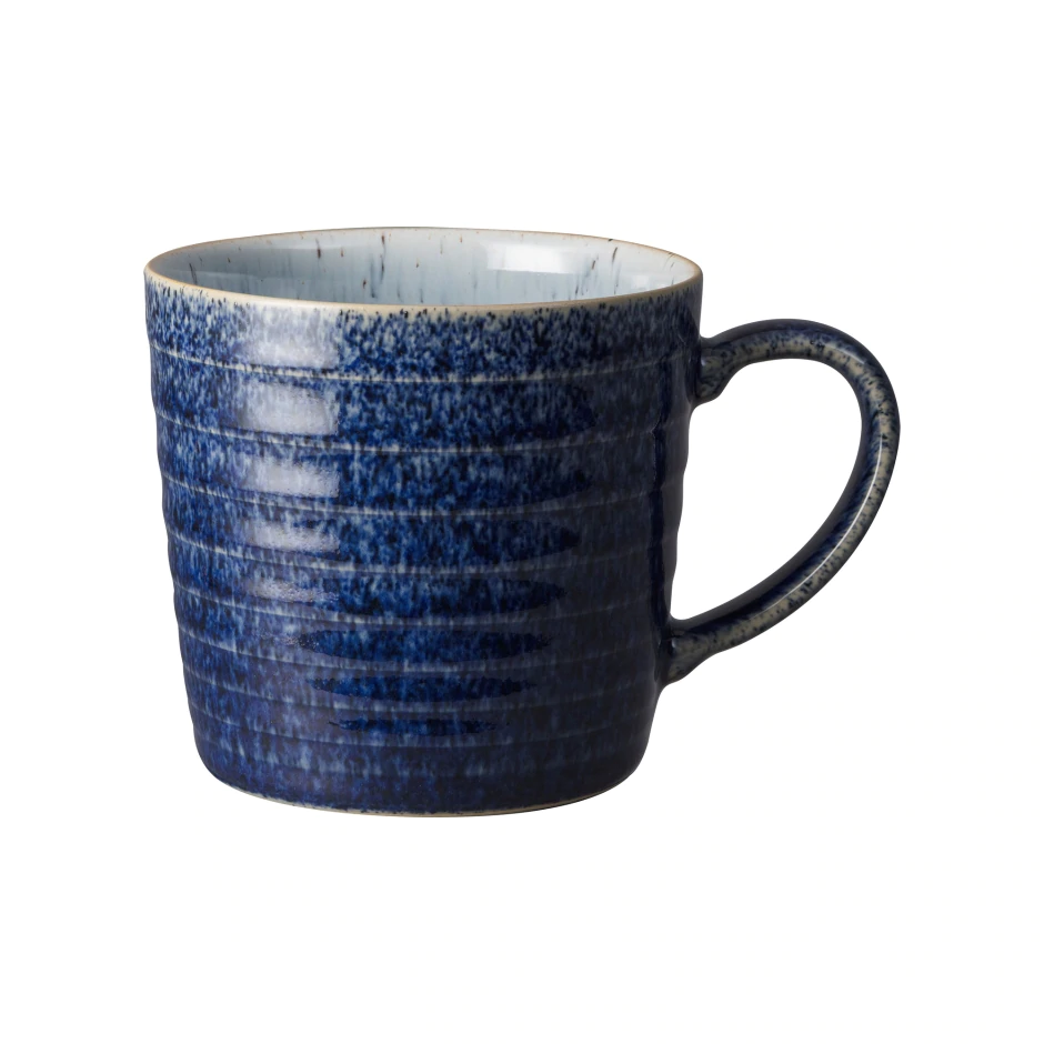 Denby Studio Blue Cobalt Pebble Ridged Mug