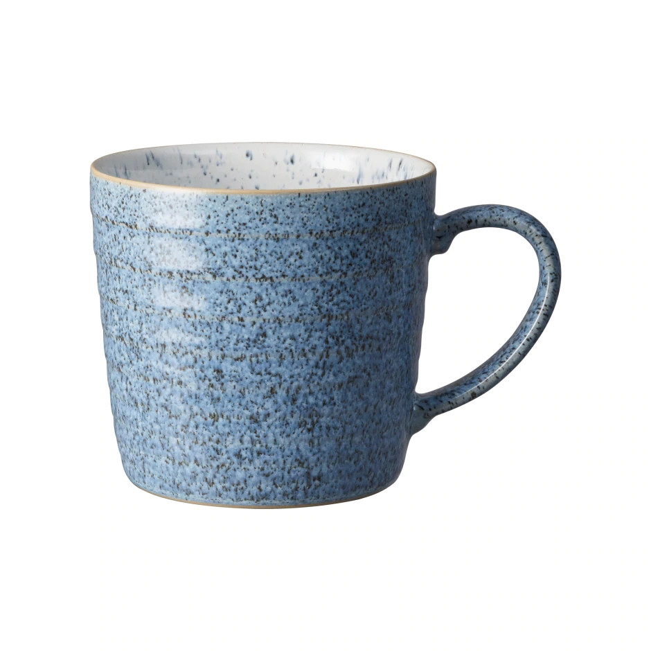 Denby Studio Blue Flint Chalk Ridged Mug