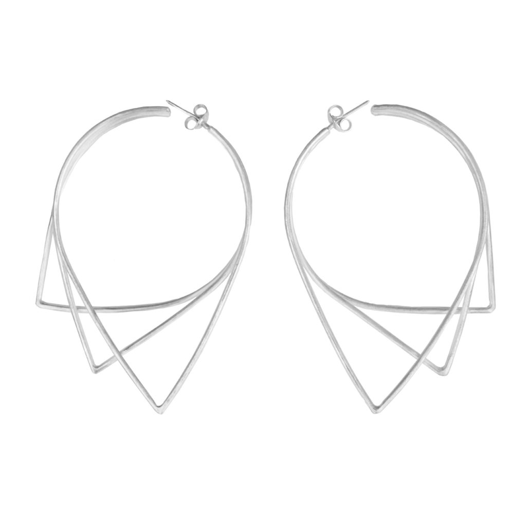 Eni Jewellery .925 Sterling Silver Big Urbs Geometric Earrings 