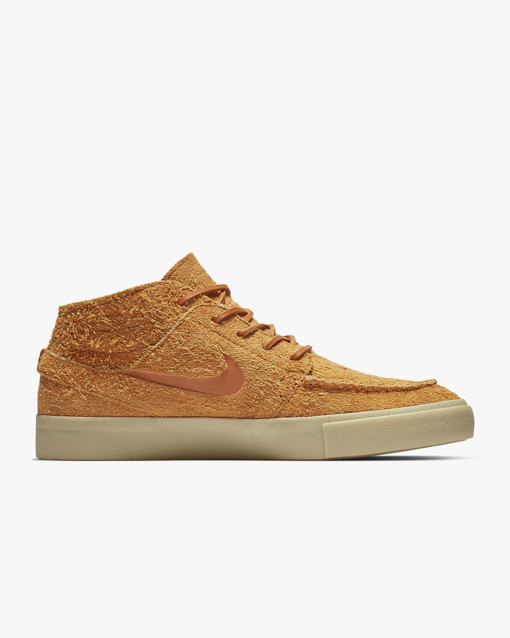 Nike Cinder Orange Hairy Suede Janoski Mid RM Crafted Shoe