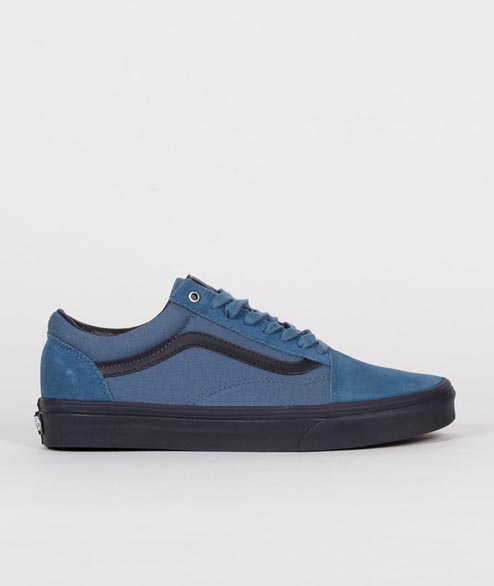 Vans  Blue Canvas and Suede CD Old Skool Shoes