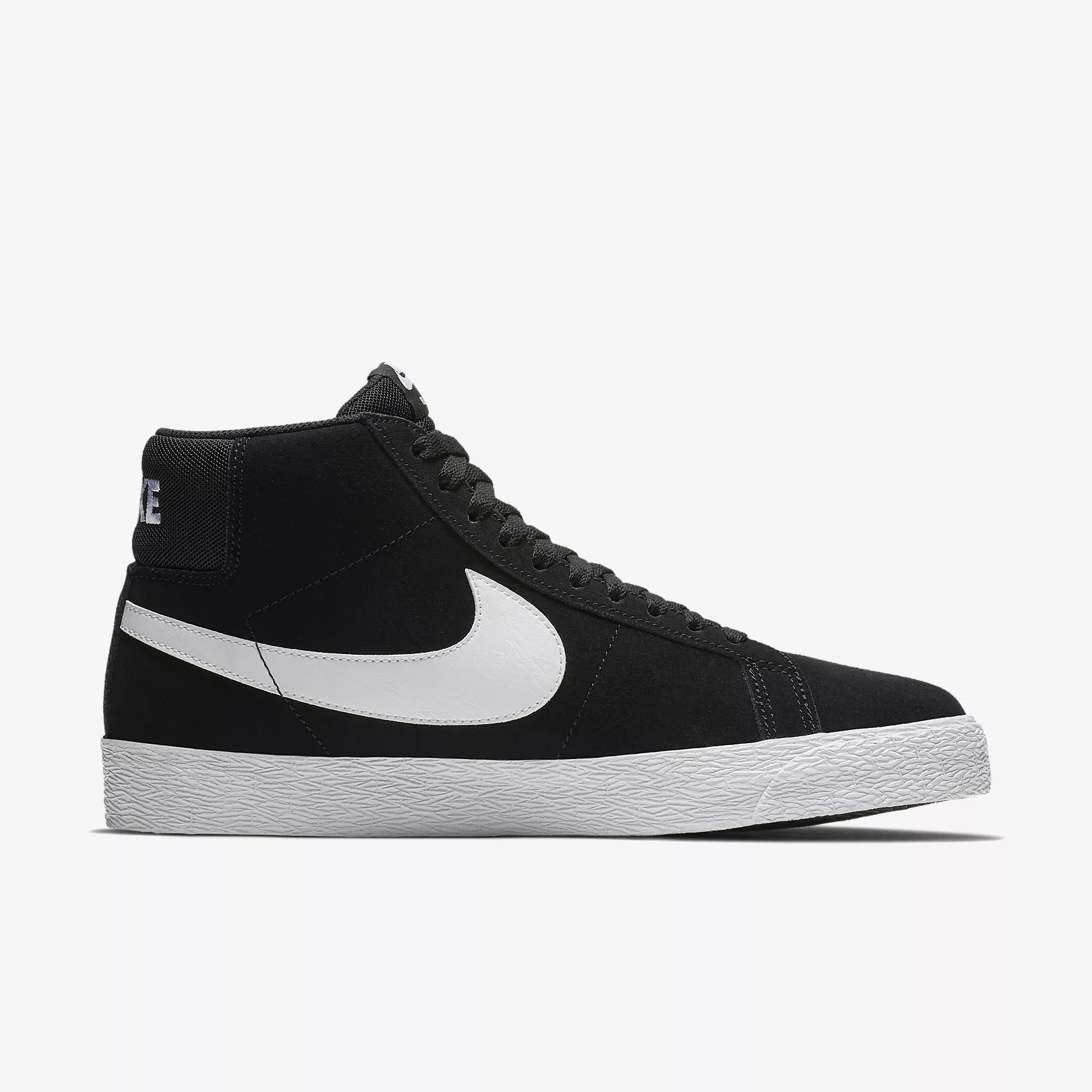 Nike Black Base Gray Leather Zoom Blazer Mid Skate Shoe