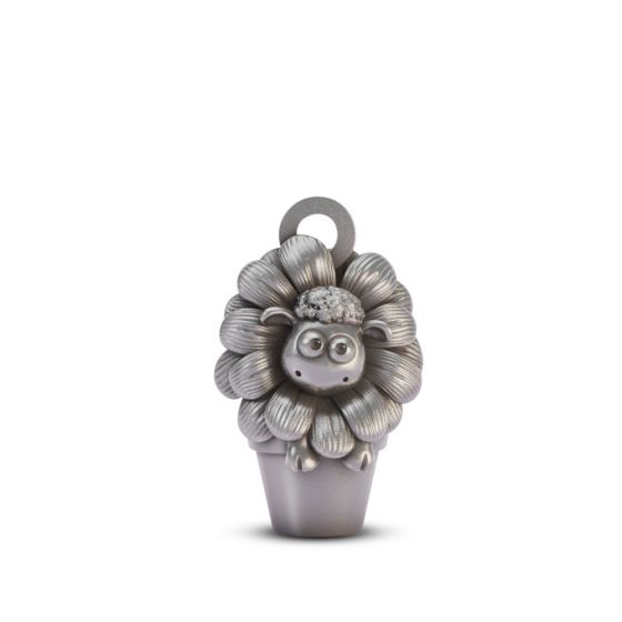 LICENSED TO CHARM Sterling Silver Shaun In The Flower Pot Charm