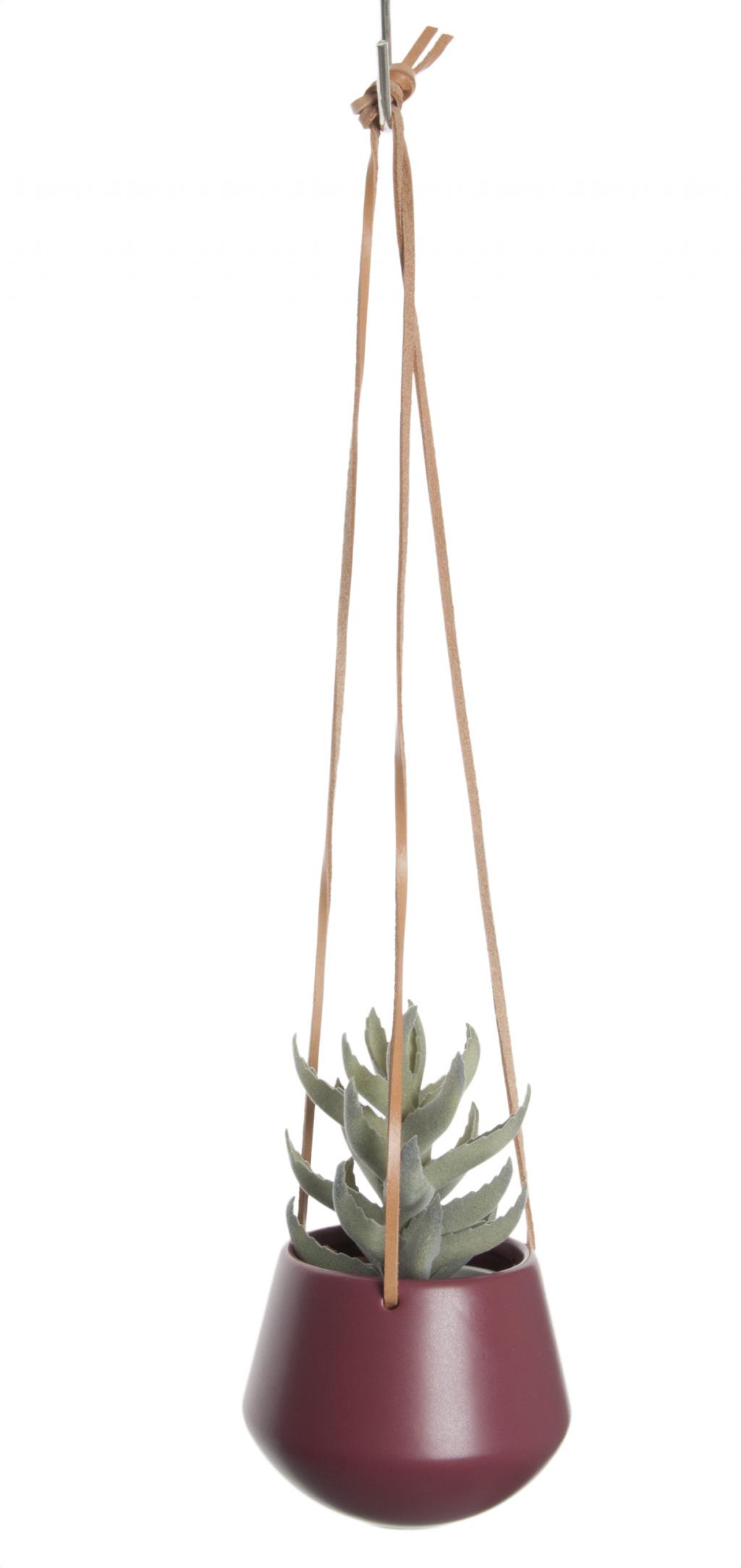 Present Time Hanging Planters Matt Pink