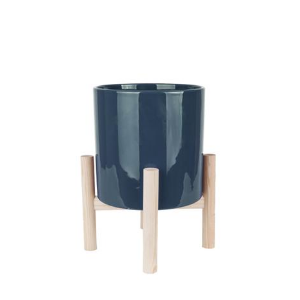 present-time-dark-blue-trestle-ceramic-plant-pot-1