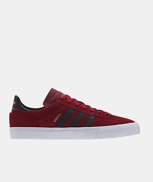 Adidas Burgundy Black Campus Vulc II Shoes