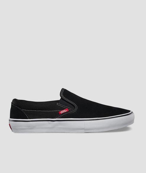 Vans  Size 8 Black White Gum Slip On Pro Shoes