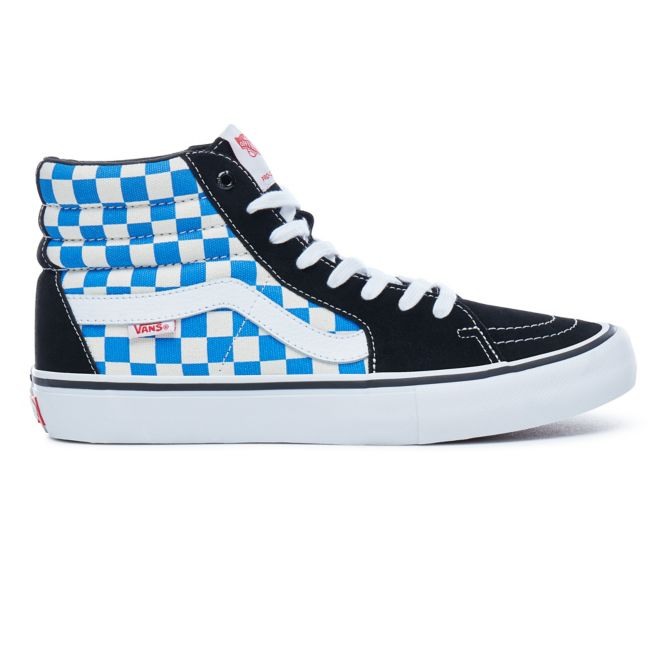 Vans  Black Victoria Blue SK8 HI Pro Check Shoes