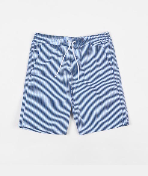 Levi's Pinstripe Blue Cotton Easy Short