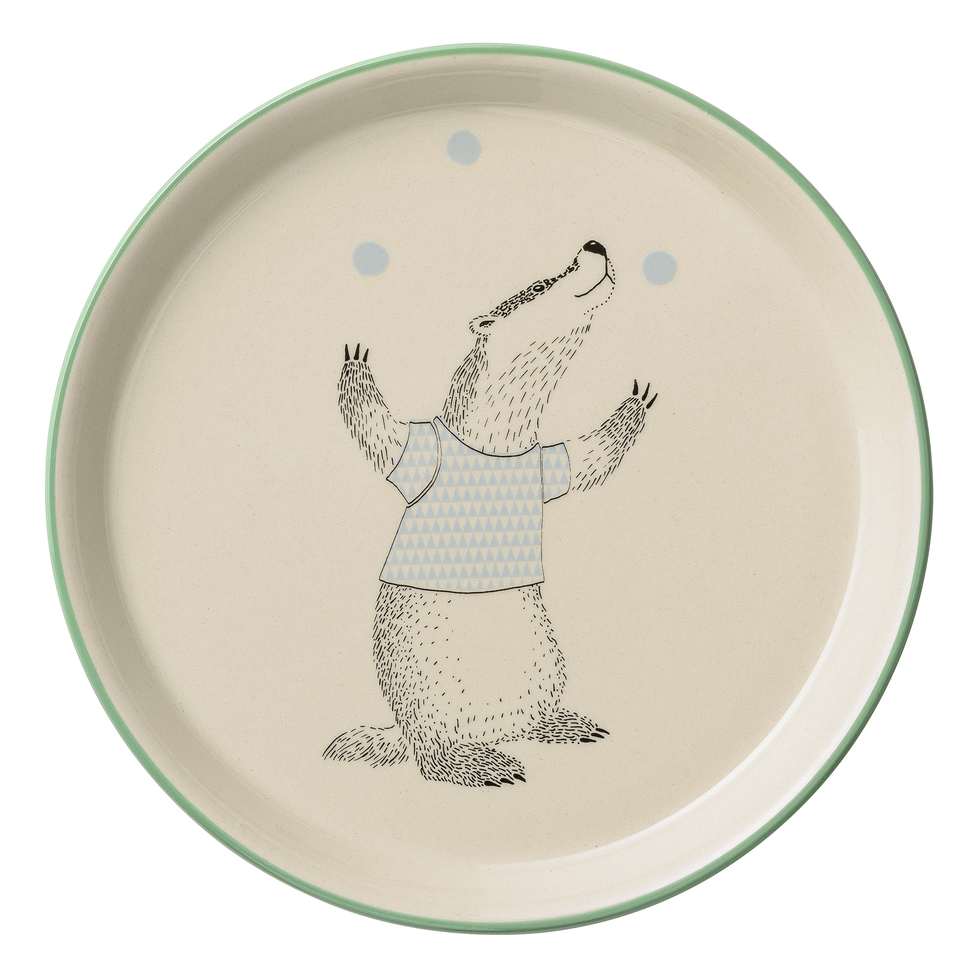 Bloomingville Children's Juggling Badger Plate