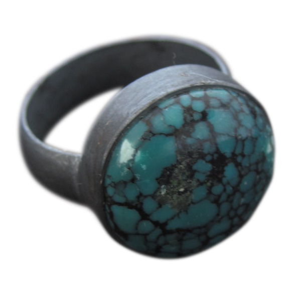 silver jewellery Silver Oxidised Turquoise Ring