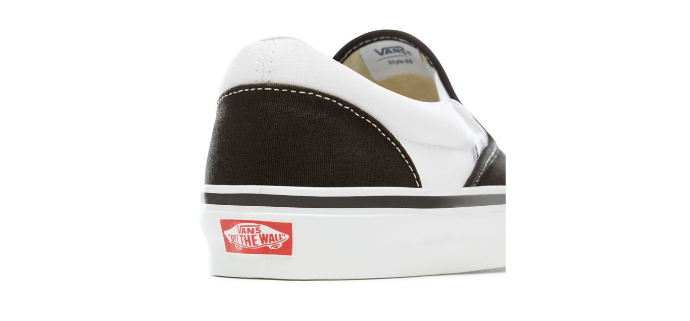 Vans  Black White Textile 98 Anaheim Factory Classic Slip On