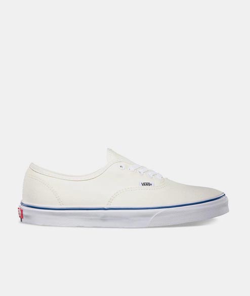 Vans  White Textile Authentic Skate Shoe