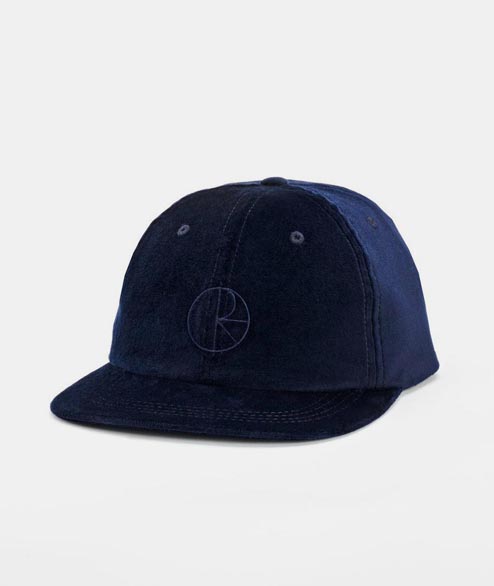 POLAR SKATE Navy Flat Courduroy Cap