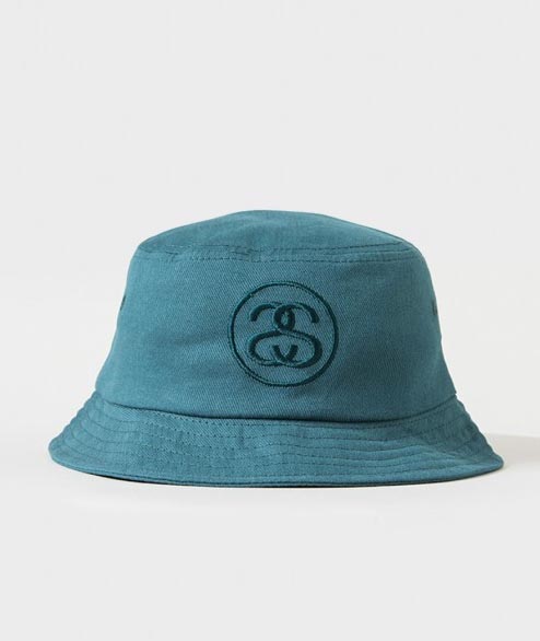 Stüssy Teal SS Link Bucket Hat