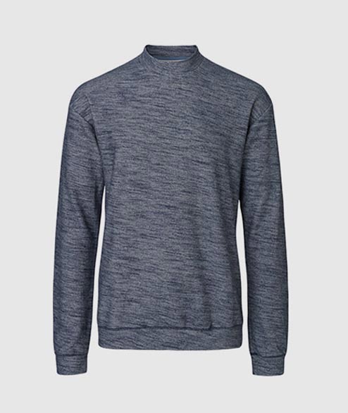 Libertine-Libertine Blue Melange Cotton Ecto Sweatshirt