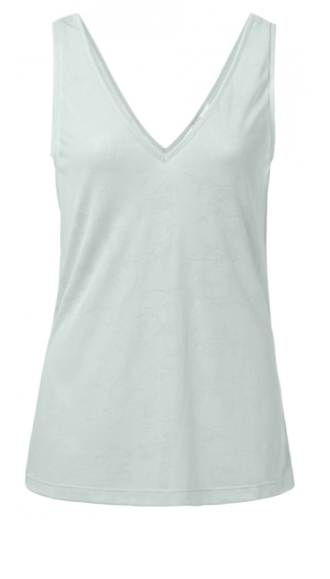 Yaya Sleeveless Jacquard Top - Light Blue  