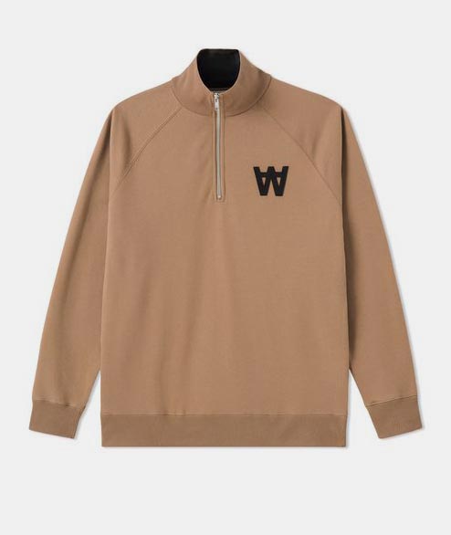 Wood Wood Khaki Cotton Curtis Sweatshirt