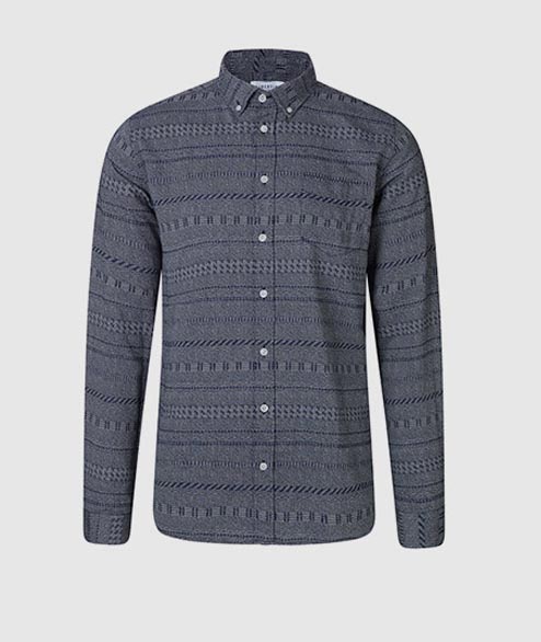 Libertine-Libertine Dark Navy Cotton Hunter Long Sleeve Shirt