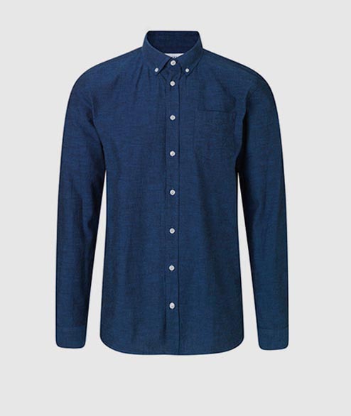 Libertine-Libertine Ocean Blue Cotton Hunter Long Sleeve Shirt