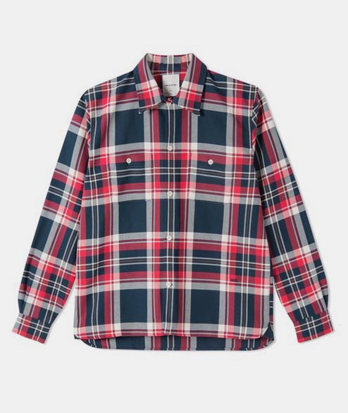 Wood Wood Red Cotton Check Franco Shirt