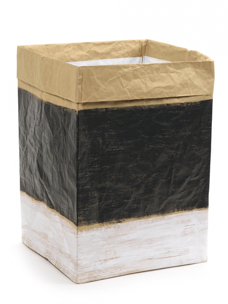 Serax 35 × 35 × 50cm Large Black and White Paper Bag Planter