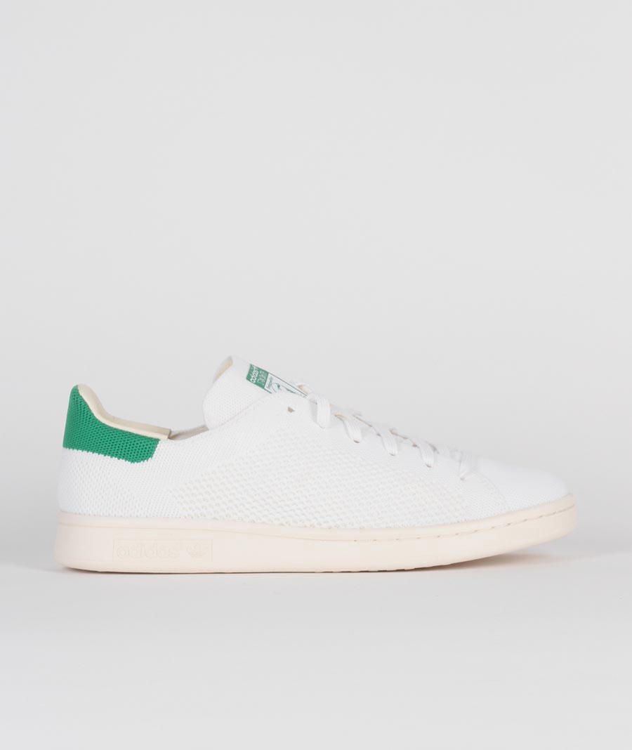 Adidas White and Green Textile Originals Stan Smith OG PK Shoes