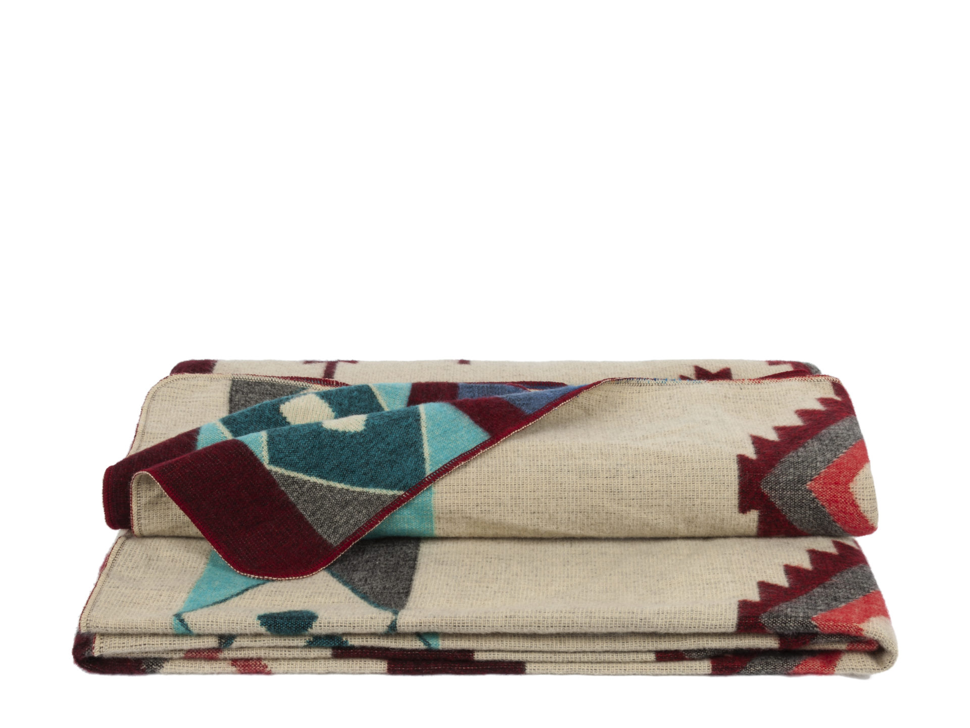 Alpaca Loca Winered Double Print Native Plaid Blanket