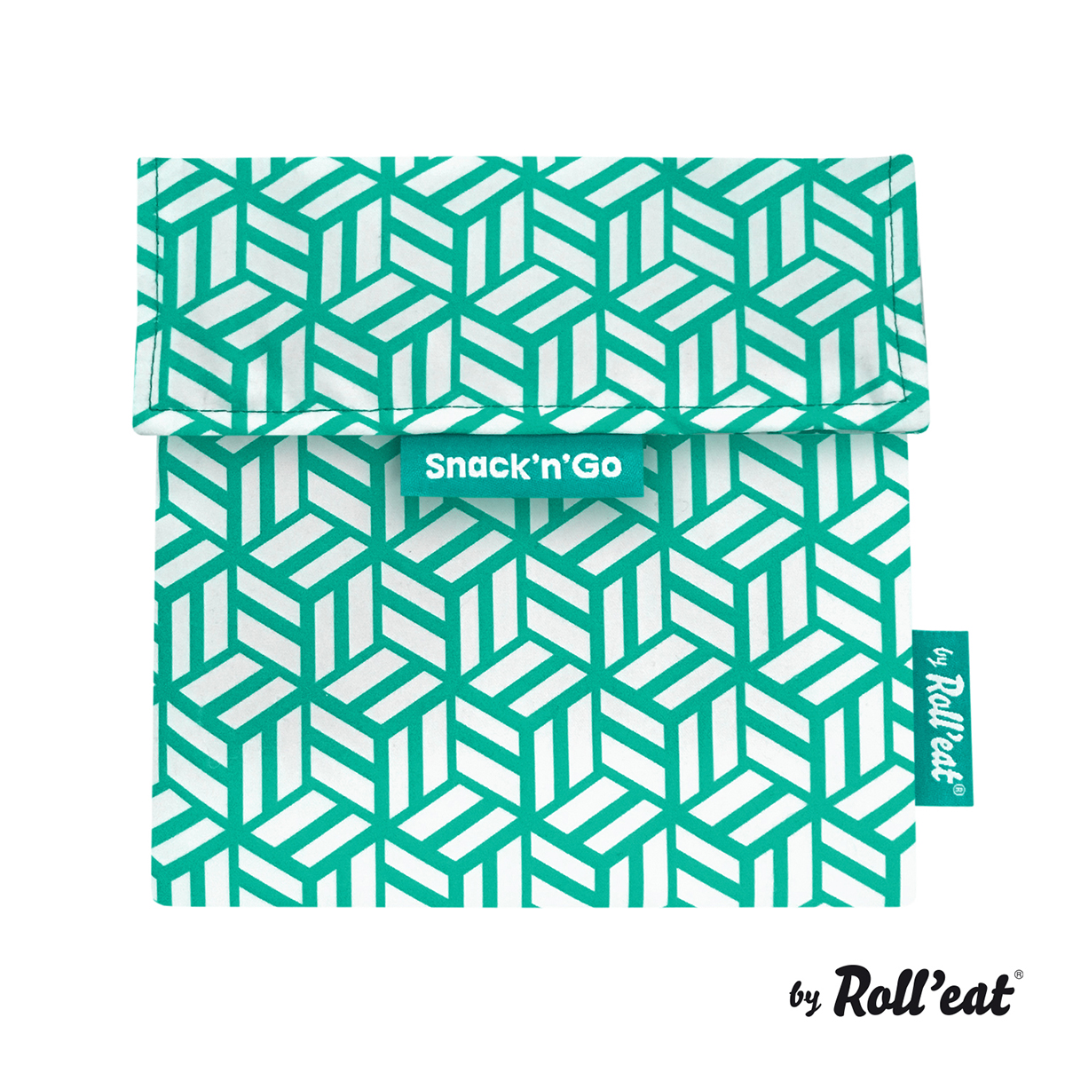 Roll'Eat Snack’n’Go Snack Bag Tiles Green