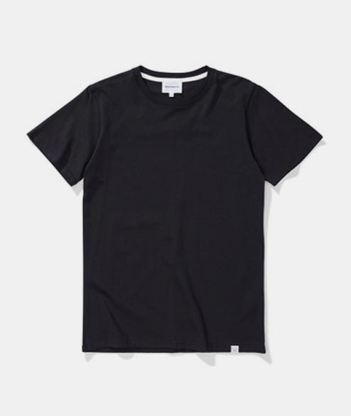 Norse Projects Black Cotton Niels Standard Logo Patch SS T Shirt