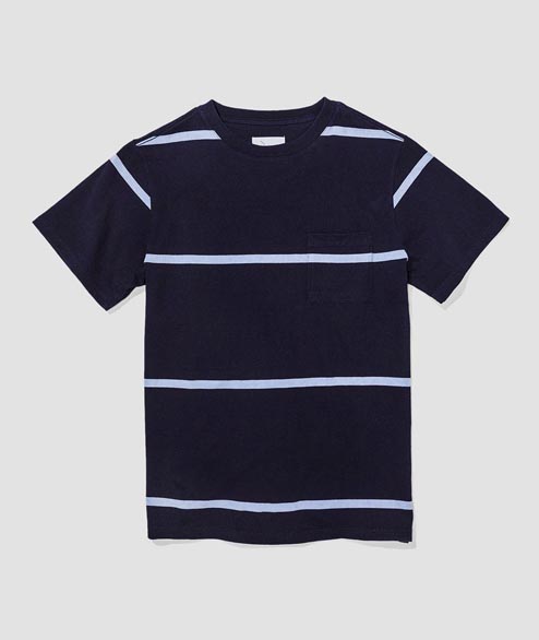 Saturdays NYC Indigo Stripe Randall T Shirt