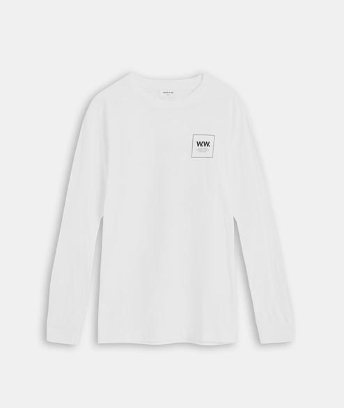 Wood Wood Bright White Han Long Sleeve T Shirt