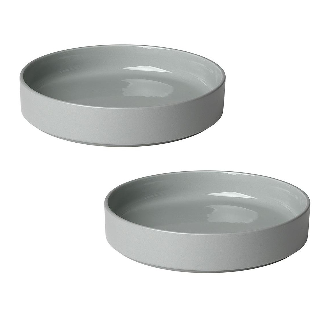 Blomus Set of 2 Deep Plates PILAR mirage grey