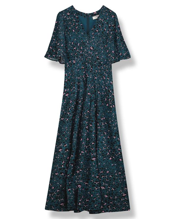 Pyrus  Dahliah Printed Maxi Dress in Animal Grey