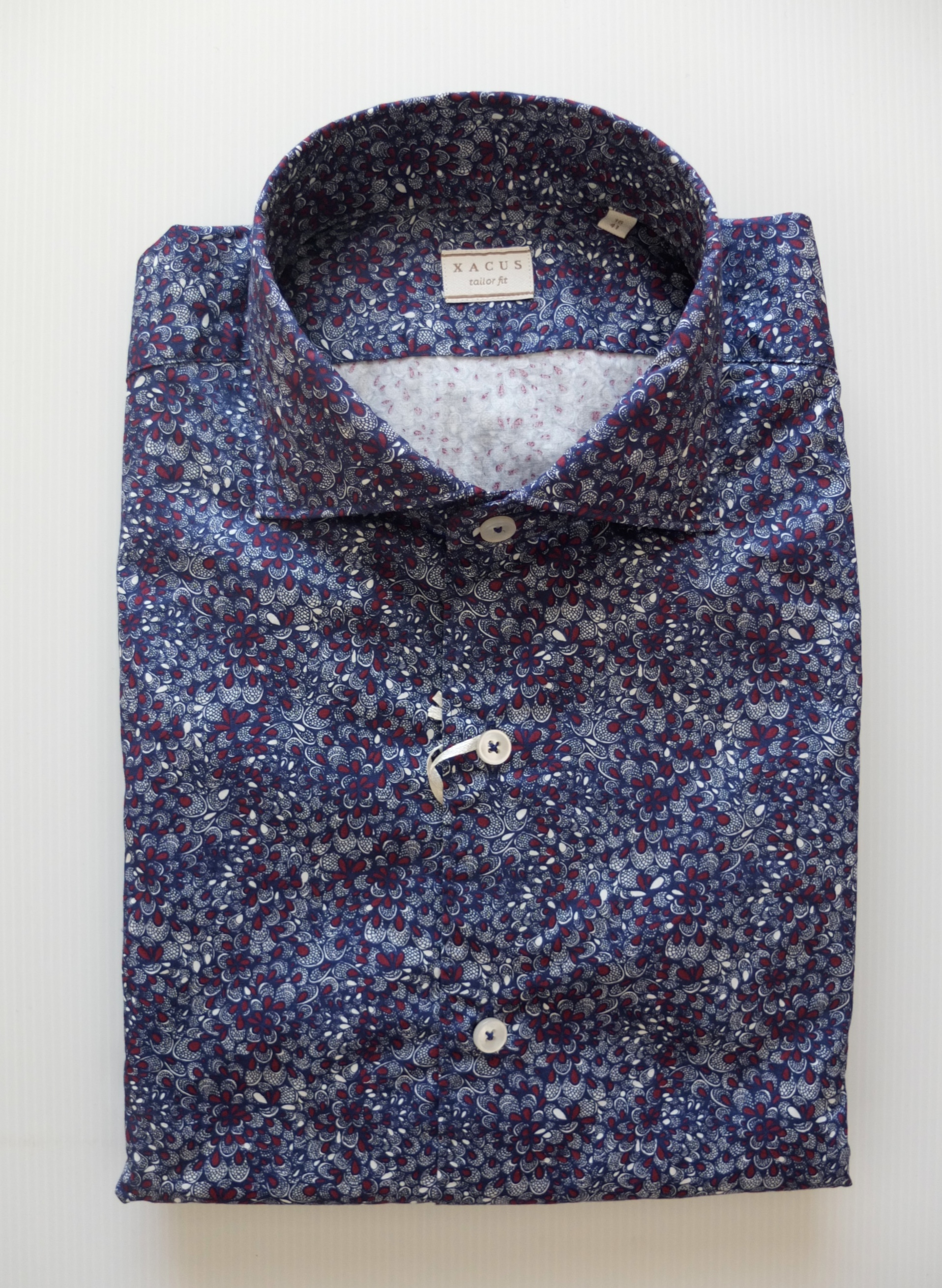 Xacus Shirt Collar Cuteway Blue Canvas